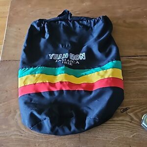 Yeah Mon Jamaica Irie Rasta Backpack Pull-Cord‎ Bag Unisex *Read*